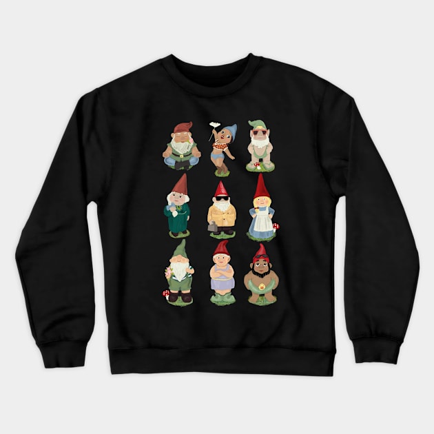Garden Gnomes Crewneck Sweatshirt by Hanna Melin